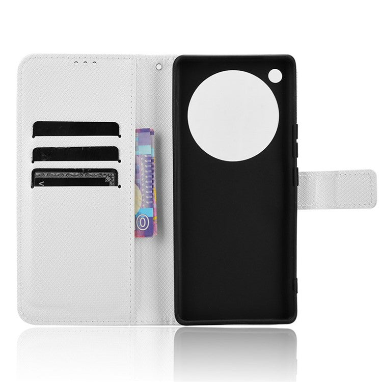 For Infinix Zero 40 5G X6861 Case PU Leather Diamond Texture Wallet Phone Cover - White