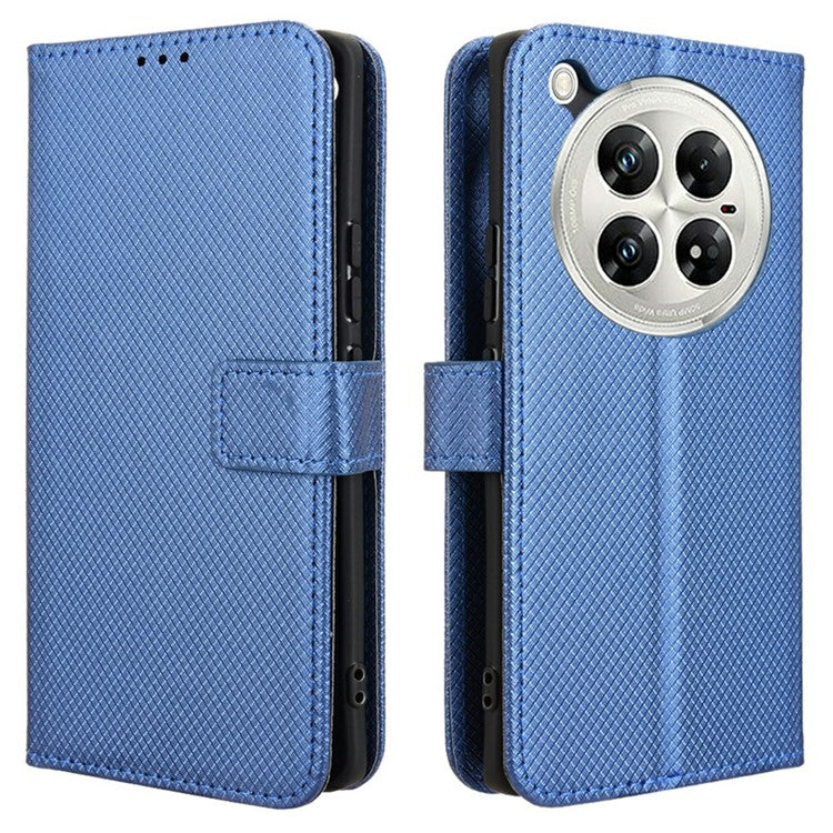 For Infinix Zero 40 5G X6861 Case PU Leather Diamond Texture Wallet Phone Cover - Blue