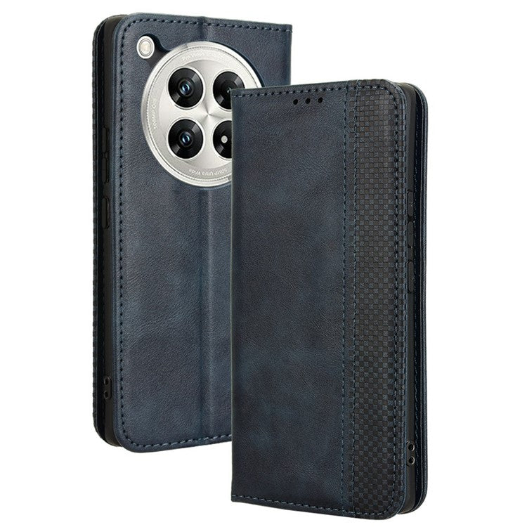 For Infinix Zero 40 5G X6861 Leather Case Wallet Stand Retro Texture Phone Cover - Blue