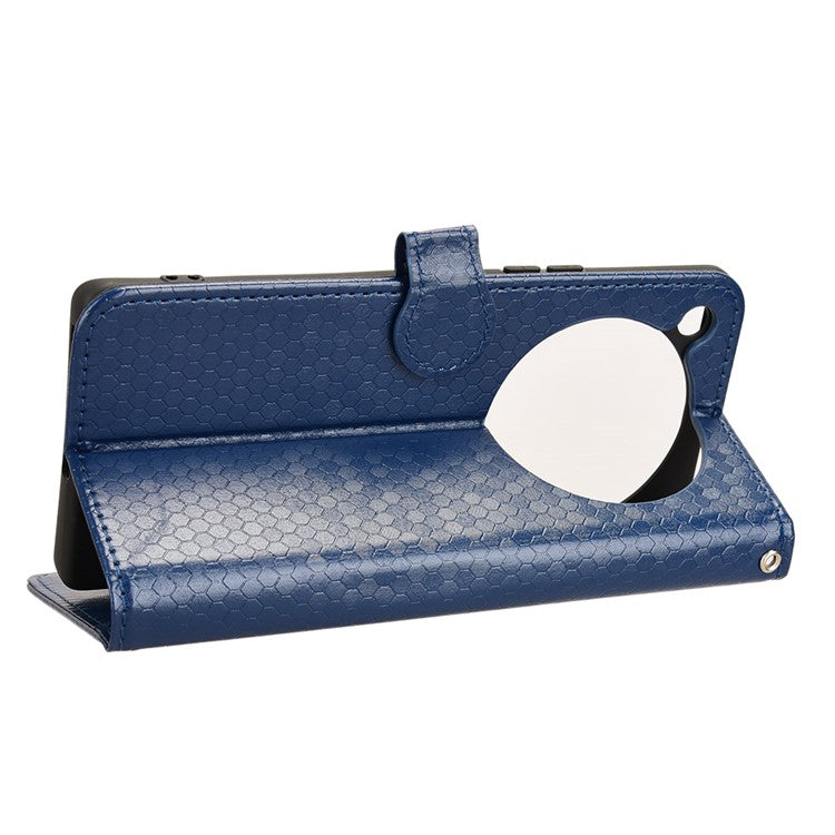 For Infinix Zero 40 5G / 4G X6861 Wallet Case Dot Pattern Imprint PU Leather Phone Cover - Dark Blue