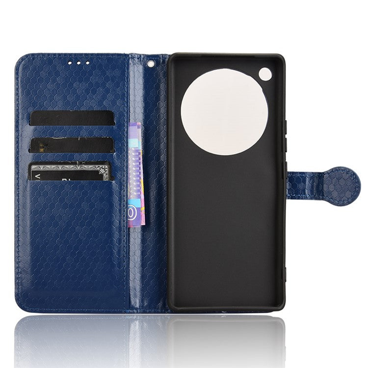 For Infinix Zero 40 5G / 4G X6861 Wallet Case Dot Pattern Imprint PU Leather Phone Cover - Dark Blue