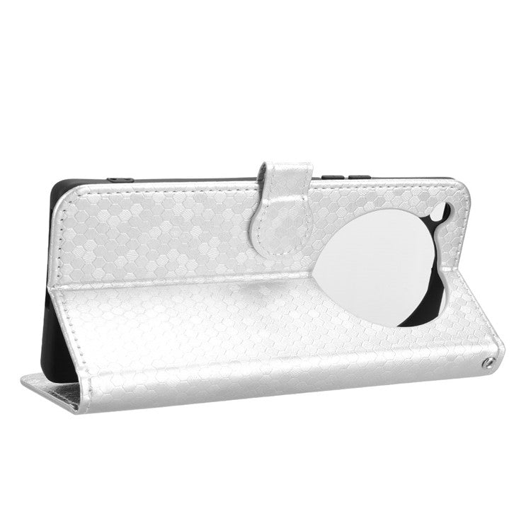 For Infinix Zero 40 5G / 4G X6861 Wallet Case Dot Pattern Imprint PU Leather Phone Cover - Silver