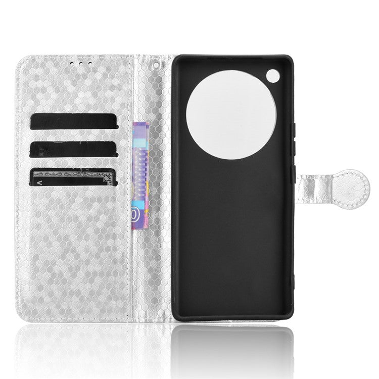 For Infinix Zero 40 5G / 4G X6861 Wallet Case Dot Pattern Imprint PU Leather Phone Cover - Silver