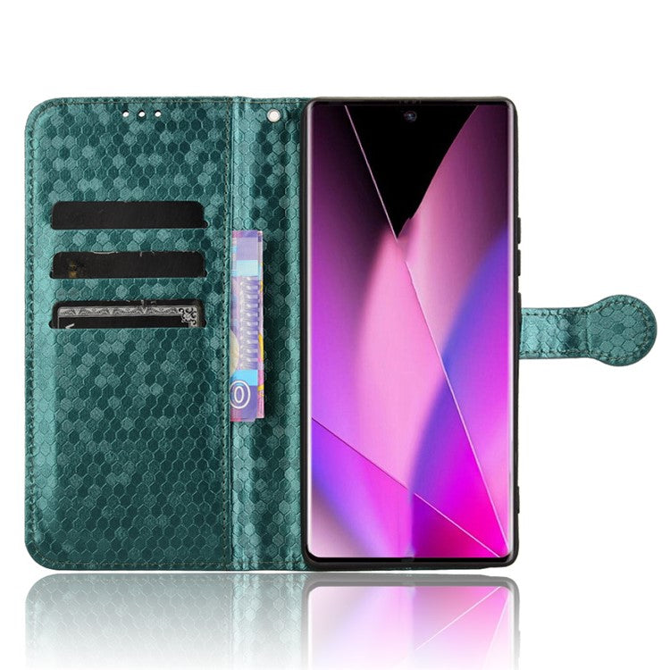 For Infinix Zero 40 5G / 4G X6861 Wallet Case Dot Pattern Imprint PU Leather Phone Cover - Green
