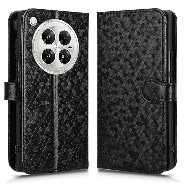 For Infinix Zero 40 5G / 4G X6861 Wallet Case Dot Pattern Imprint PU Leather Phone Cover - Black