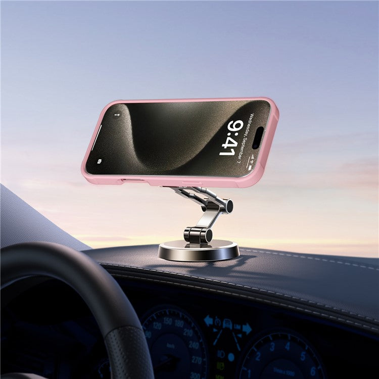 GW20 For iPhone 16 Pro Case Compatible with MagSafe Skin-Touch TPU+PC Kickstand Phone Cover - Light Pink