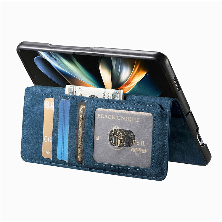 CASENEO For Samsung Galaxy Z Fold3 5G Leather Case 2-in-1 Magnetic Detachable Wallet Phone Cover - Blue