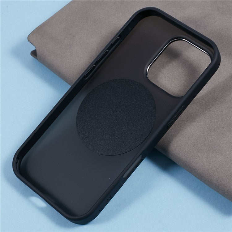 JAUCASE For iPhone 16 Pro Case Rotary Kickstand PC+TPU Phone Cover Compatible with MagSafe - Black