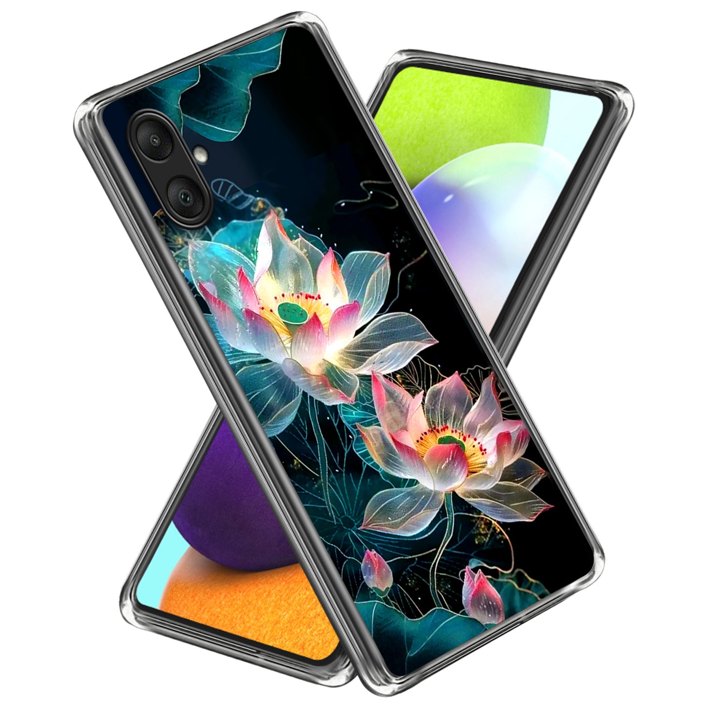 For Samsung Galaxy A06 Case Pattern Printed Shockproof TPU Phone Cover - Crystal Lotus