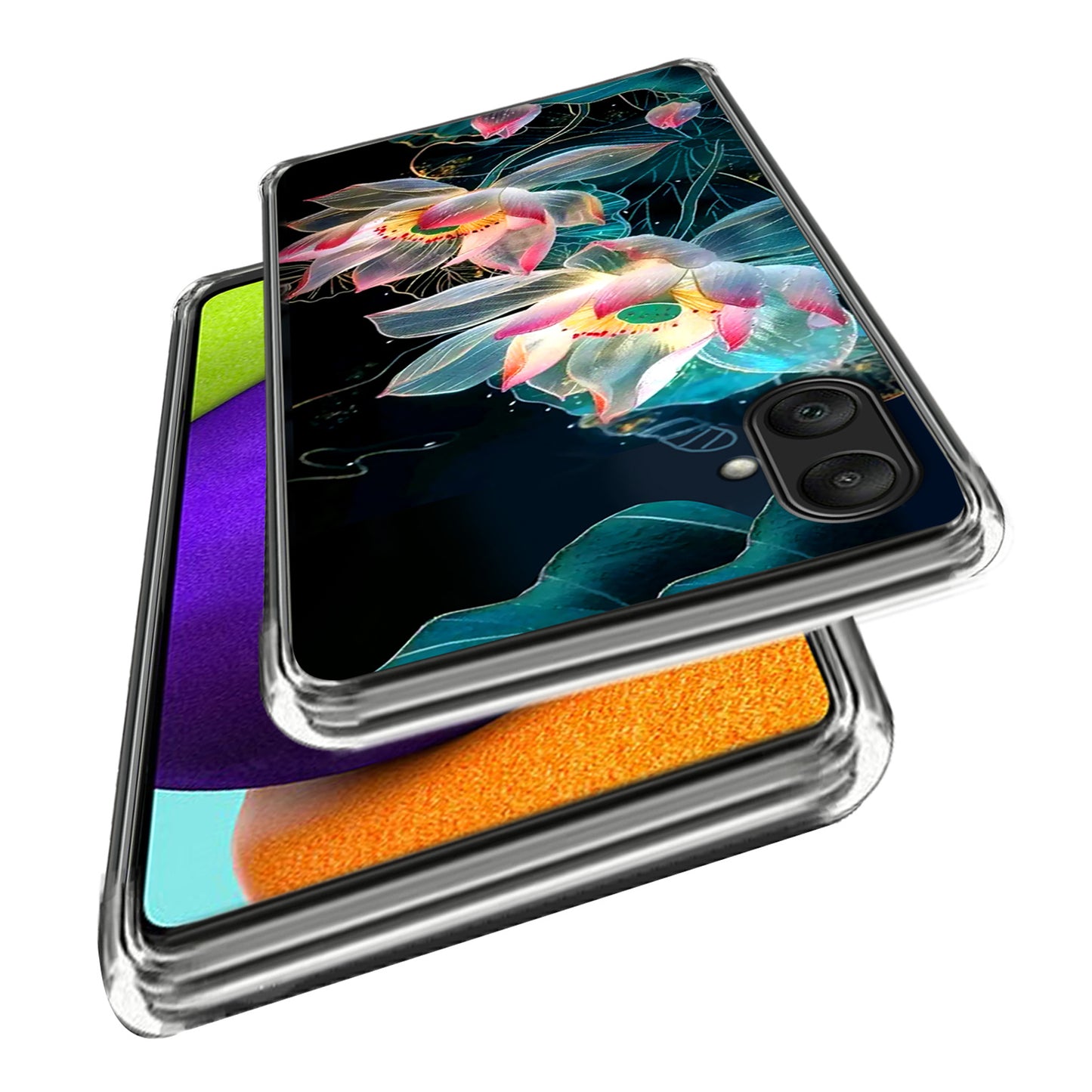 For Samsung Galaxy A06 Case Pattern Printed Shockproof TPU Phone Cover - Crystal Lotus