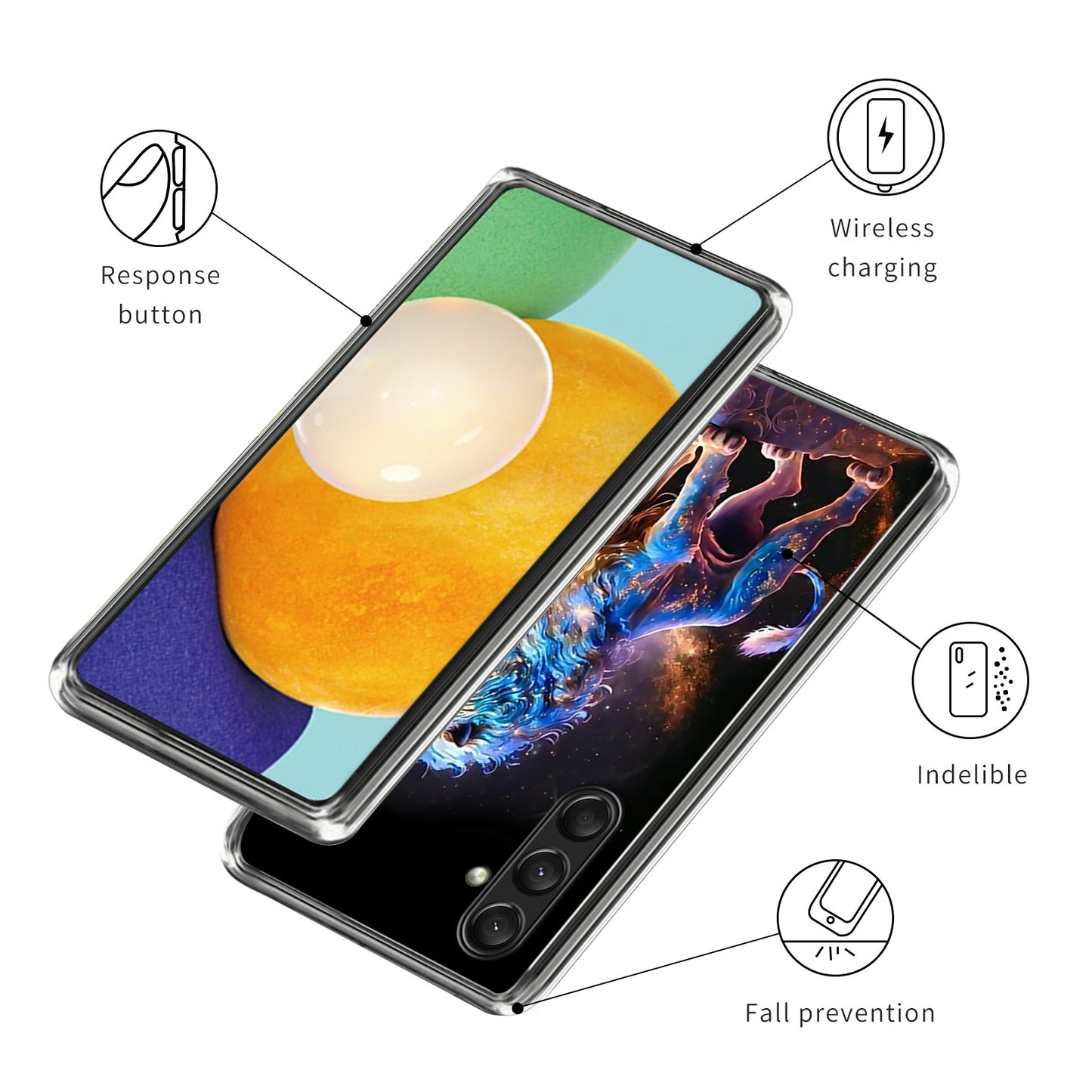 For Samsung Galaxy A16 5G Case Pattern Printed Shockproof TPU Phone Cover - Lion
