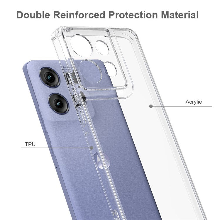 For Motorola Edge 50 Neo 5G / Moto S50 5G / Thinkphone 25 5G Clear Phone Case TPU+Acrylic Shockproof Phone Back Cover