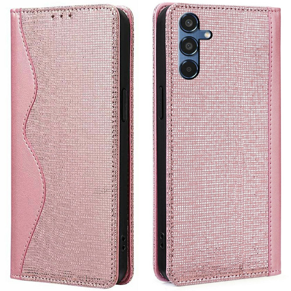 For Samsung Galaxy A16 5G / A16 4G Leather Case Wallet Stand Phone Cover with RFID Blocking - Rose Gold