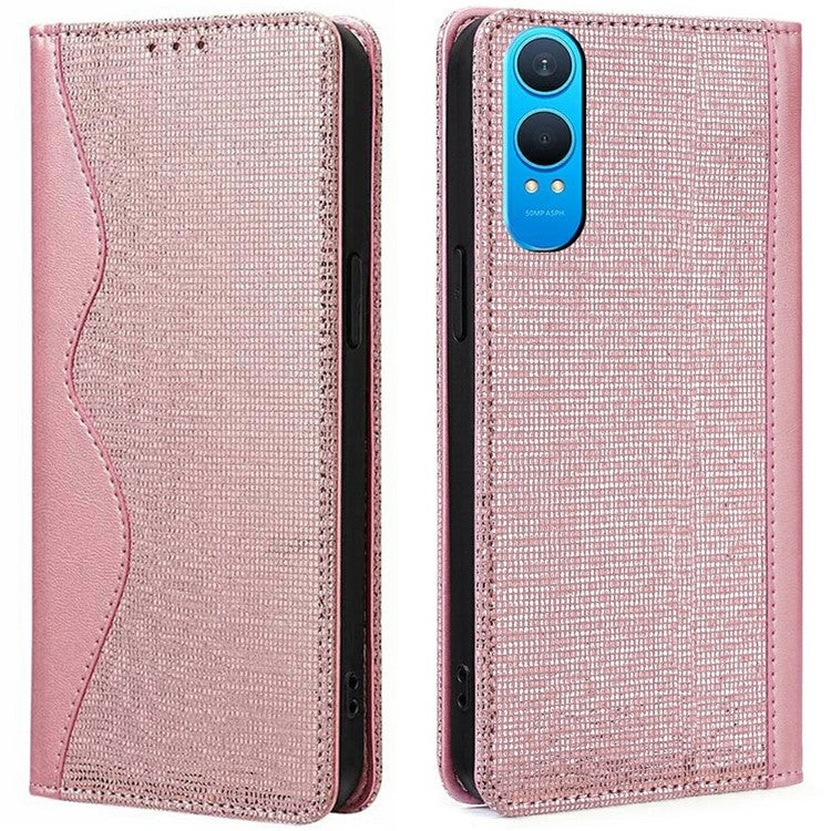 For OnePlus Nord CE4 Lite 5G Leather Case Wallet Stand Phone Cover with RFID Blocking - Rose Gold