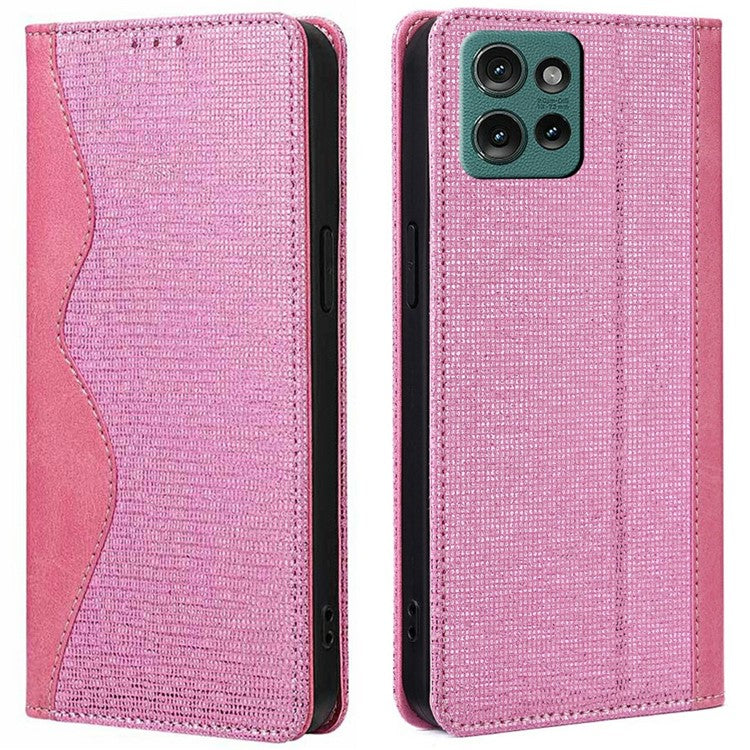 For Motorola Edge 50 Neo 5G / Moto S50 5G / Thinkphone 25 5G Leather Case Wallet Stand Phone Cover with RFID Blocking - Pink