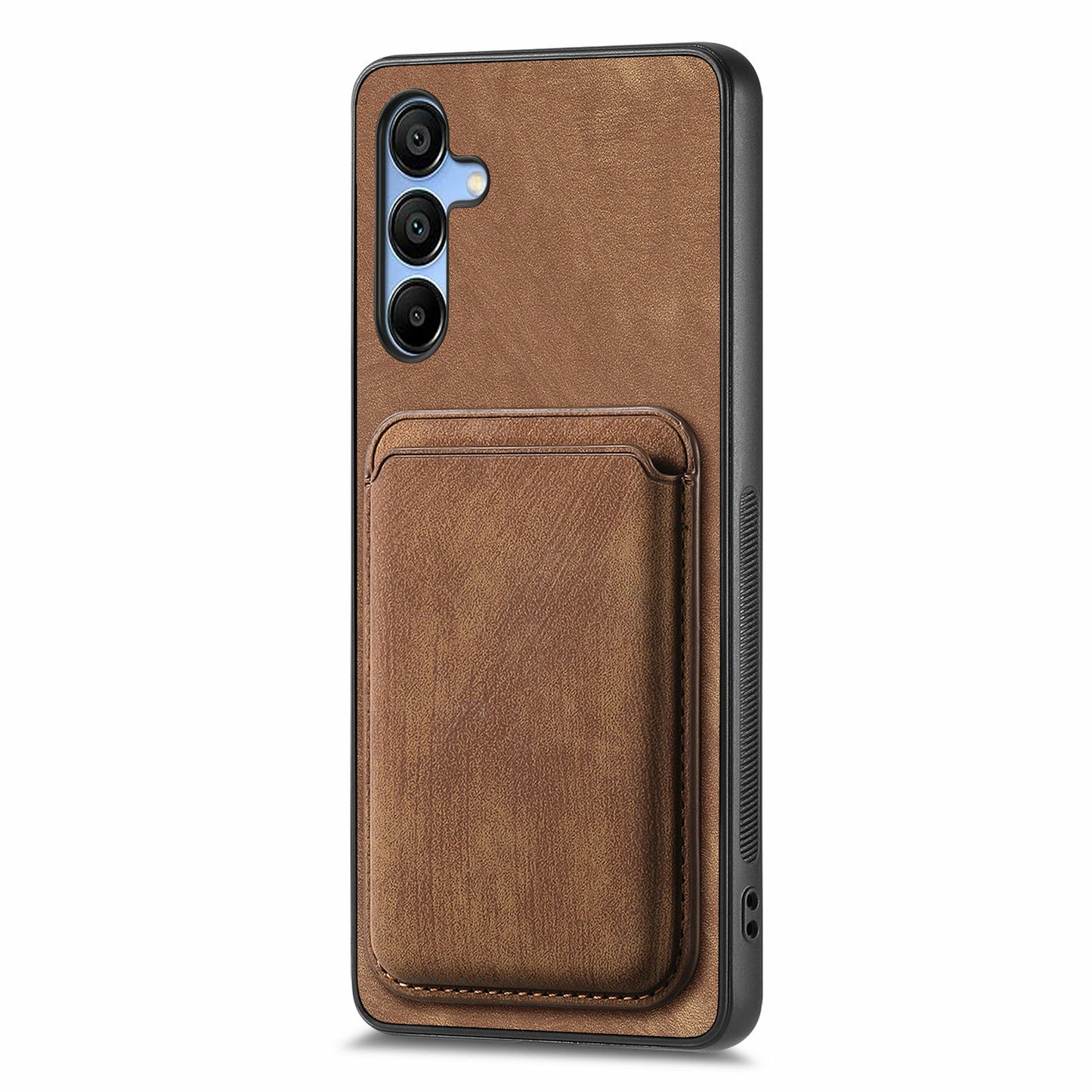 For Samsung Galaxy A16 4G / 5G Case Leather+TPU Retro Phone Cover with Detachable Card Slot - Brown