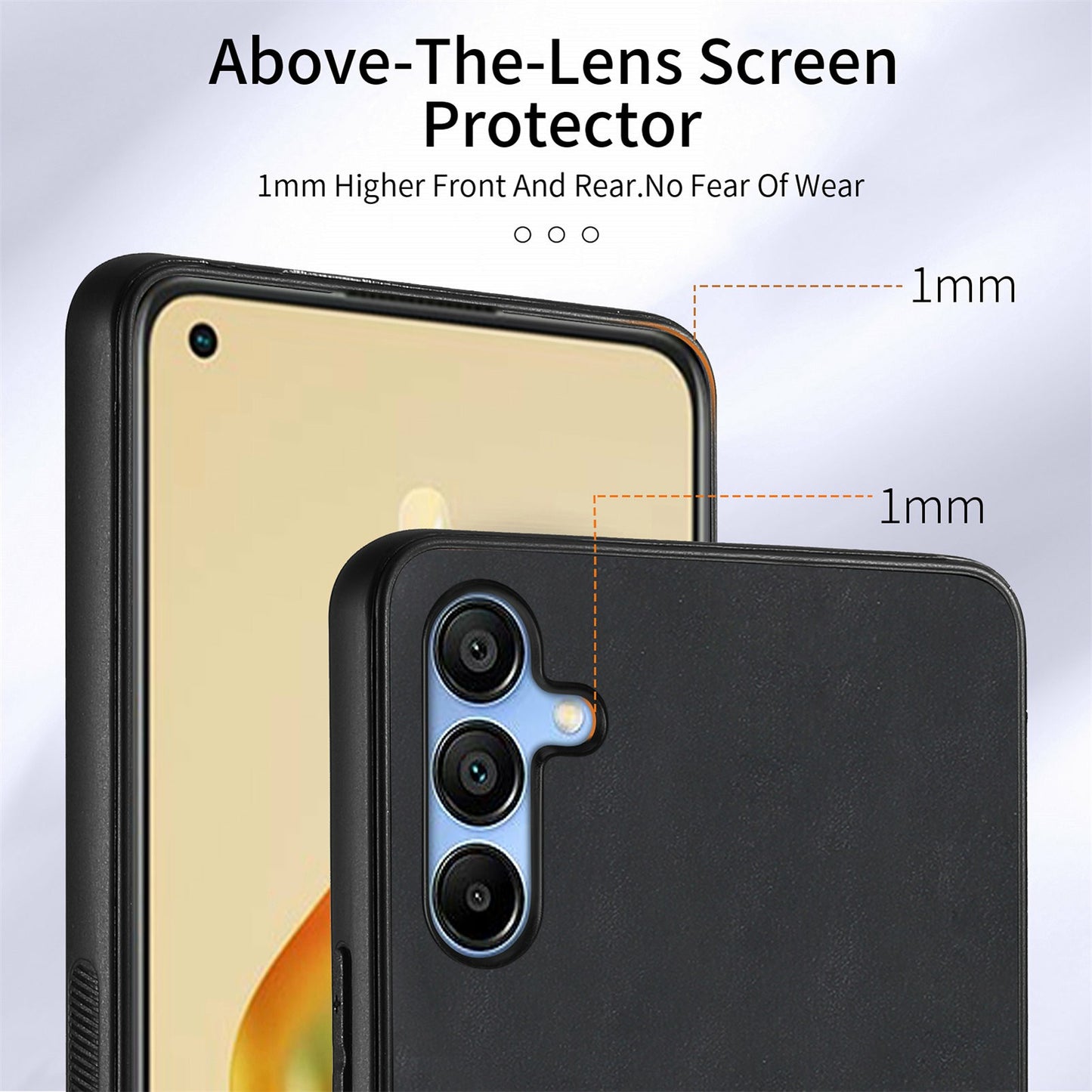 For Samsung Galaxy A16 4G / 5G Case Kickstand Leather+TPU Non-Slip Protective Cover Card Slots - Black