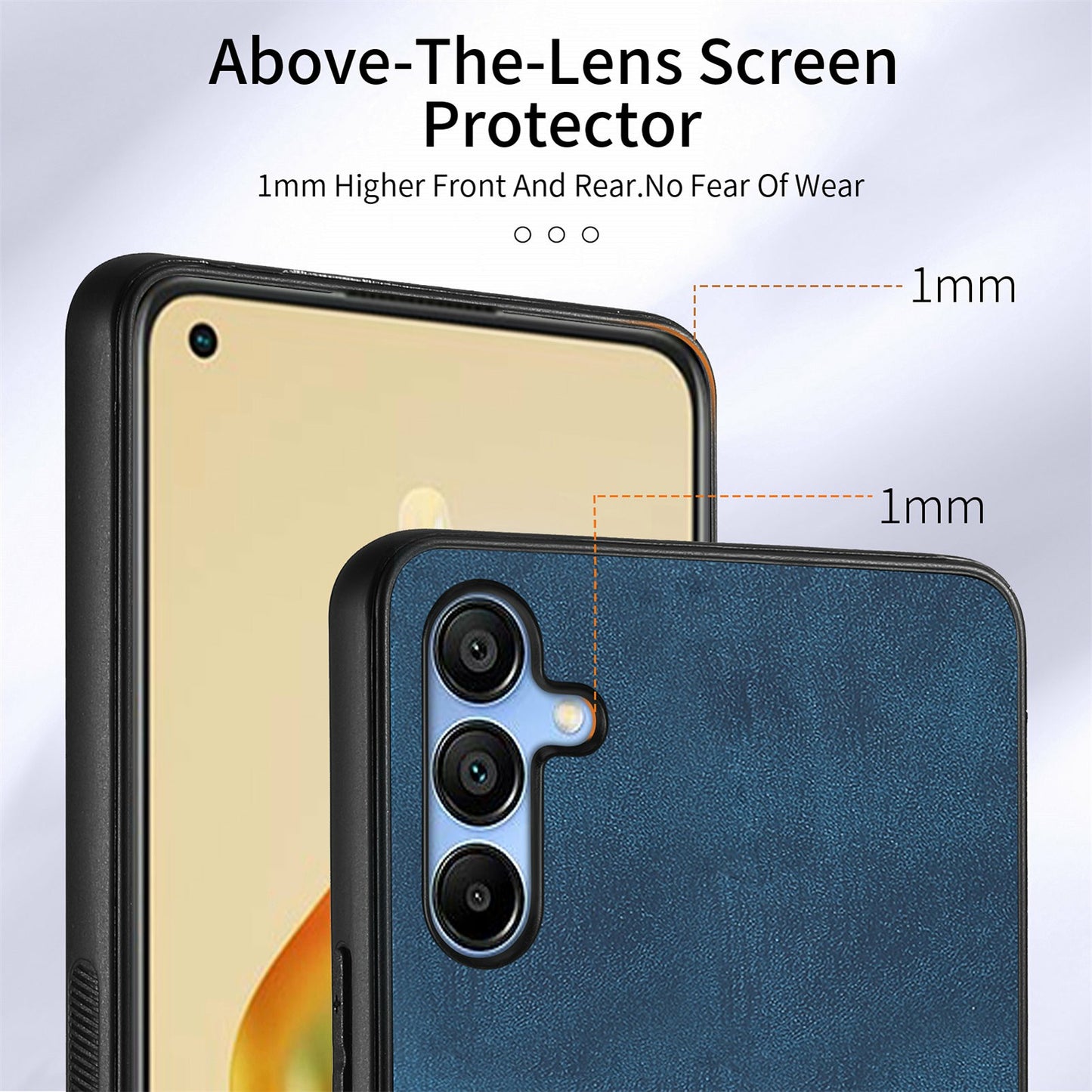 For Samsung Galaxy A16 4G / 5G Case Kickstand Leather+TPU Non-Slip Protective Cover Card Slots - Blue