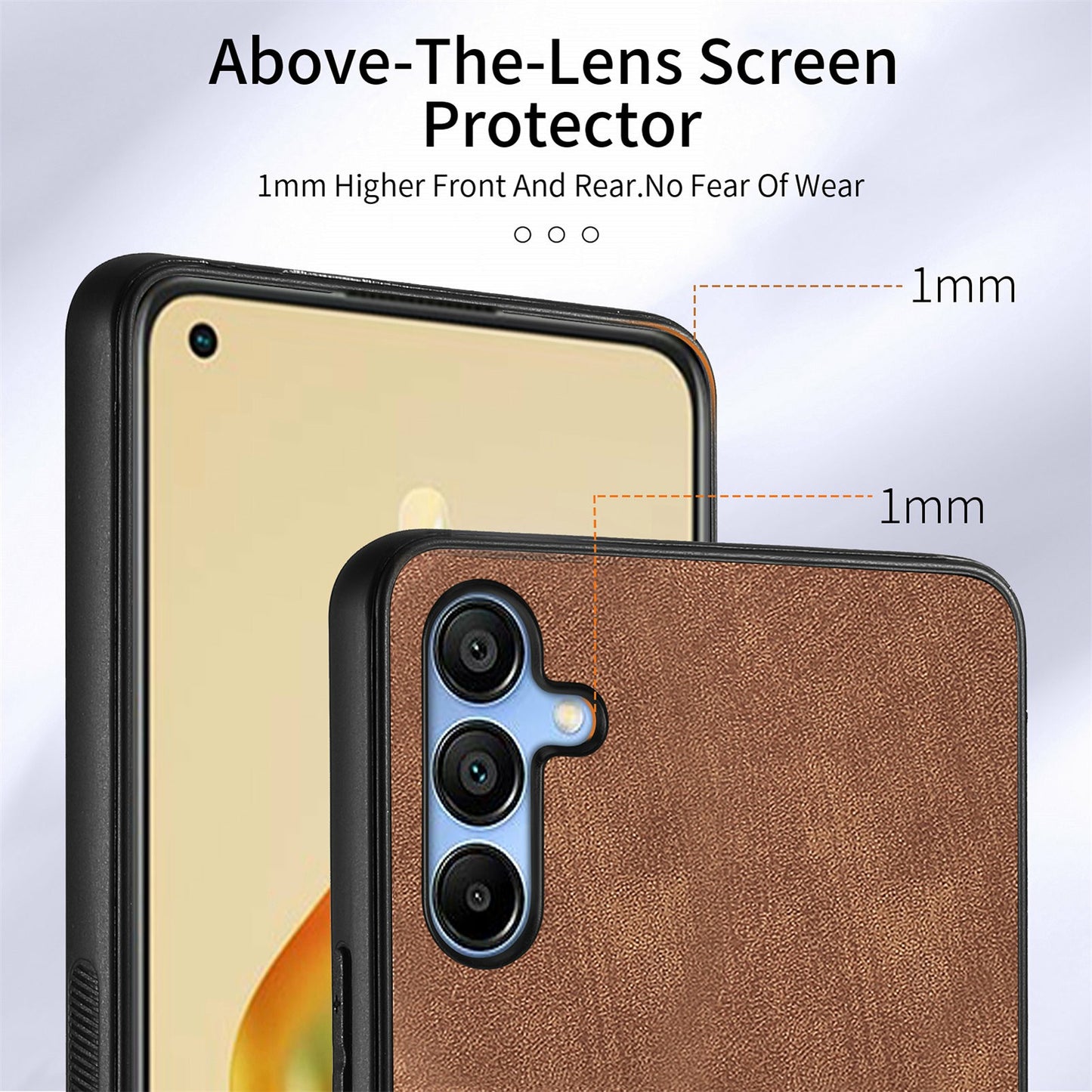 For Samsung Galaxy A16 4G / 5G Case Kickstand Leather+TPU Non-Slip Protective Cover Card Slots - Brown
