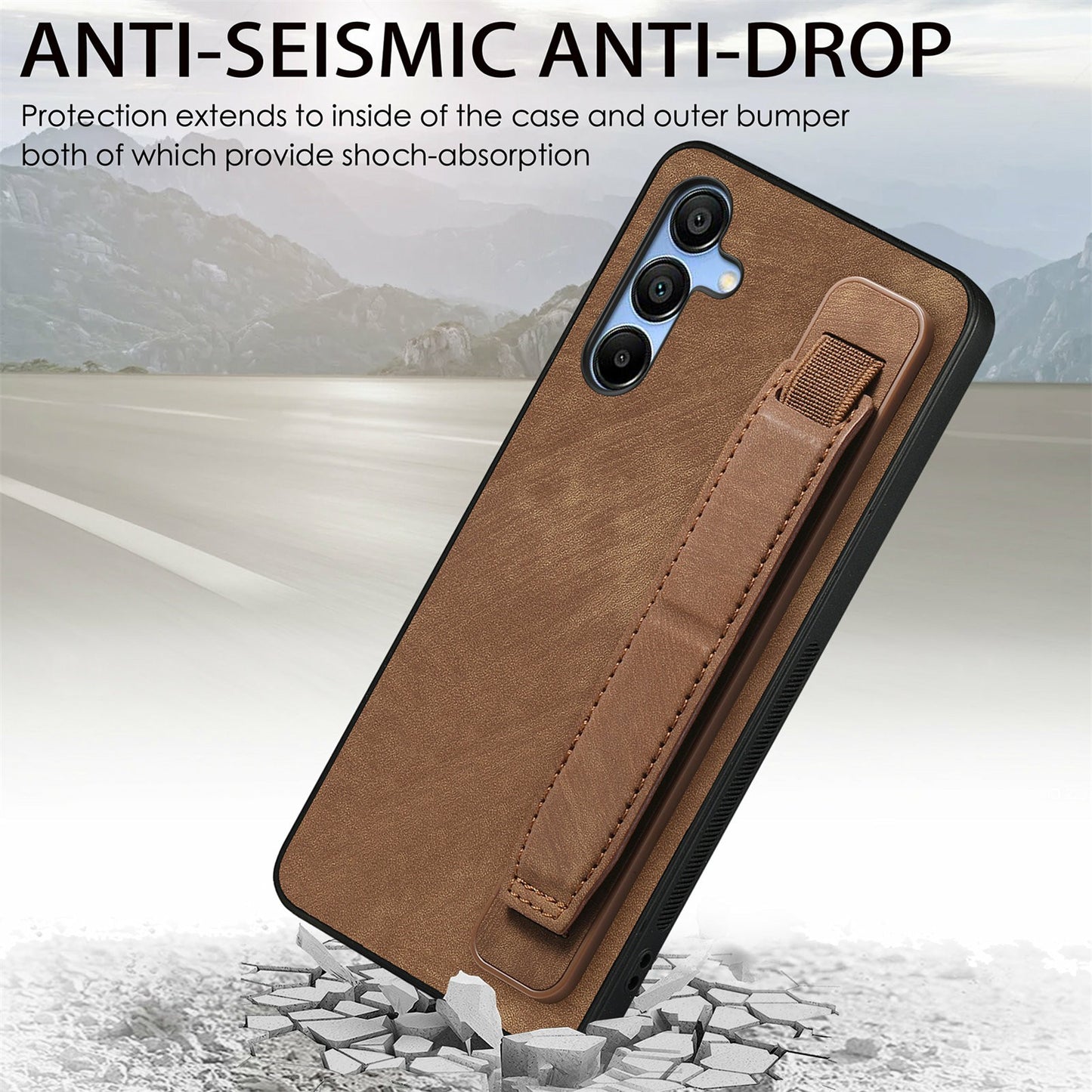 For Samsung Galaxy A16 4G / 5G Case Wristband Leather + TPU Phone Cover - Green