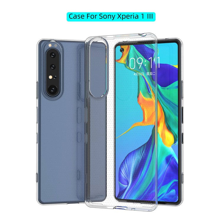For Sony Xperia 1 III 5G HD Crystal Clear Phone Back Shell Shockproof Flexible TPU Slim Phone Case