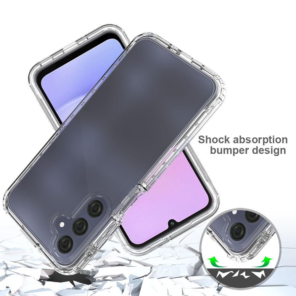 For Samsung Galaxy A16 5G / 4G Case Solid Color PC+TPU Phone Cover - Transparent