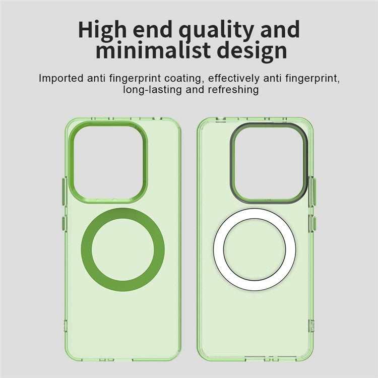 Candy Series For Xiaomi Redmi Note 14 5G Case Compatible with MagSafe PC+TPU+PET Anti-Drop Phone Cover - Green