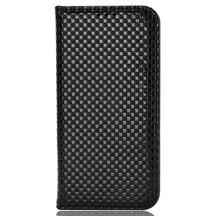 For Asus ROG Phone 3 Strix / ROG Phone 3 ZS661KS Grid Texture PU Leather Magnetic Auto-absorbed Phone Case with Wallet Stand - Black
