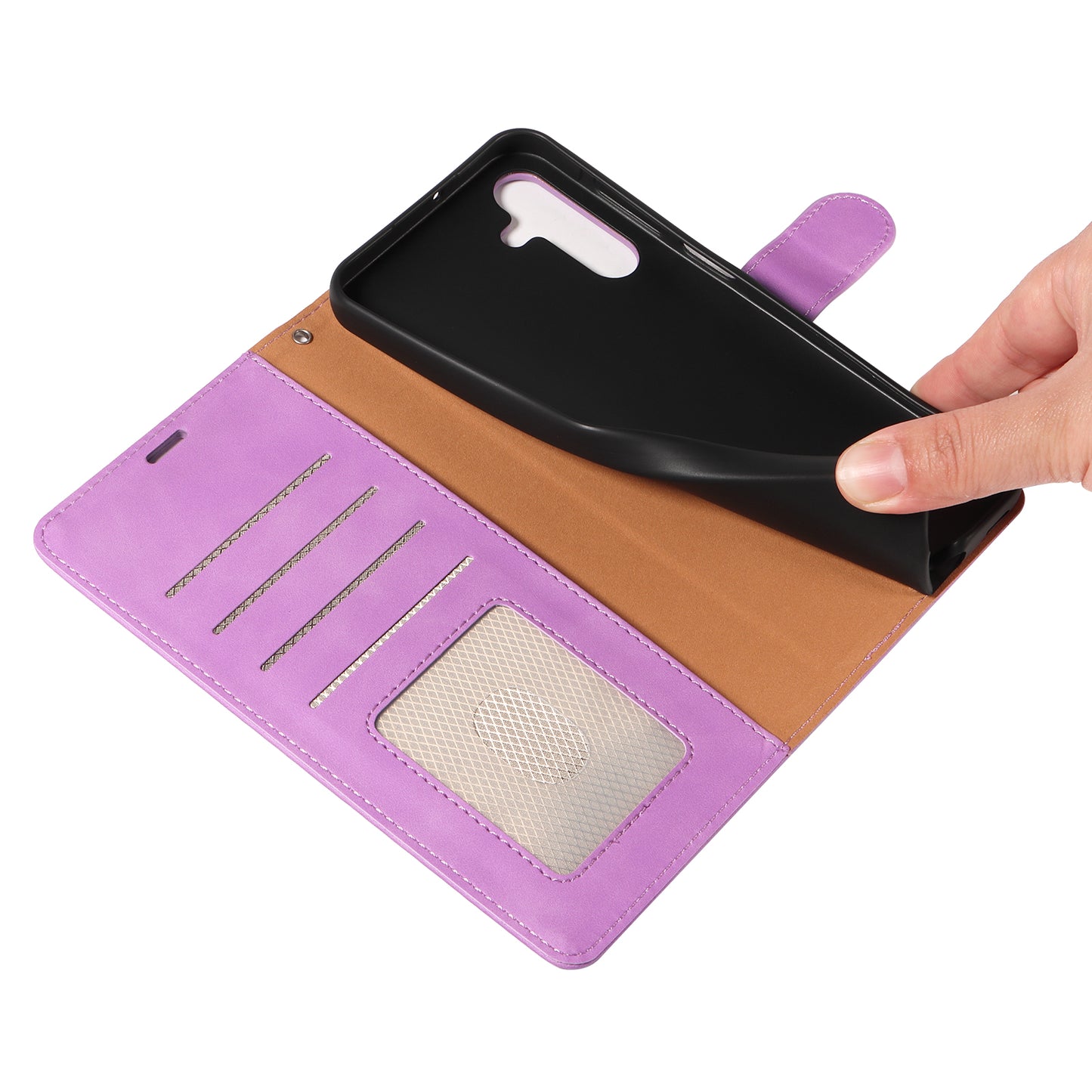 For Samsung Galaxy A16 5G / 4G Case with Thickened Strap RFID Blocking Wallet Stand Leather Flip Phone Cover - Purple