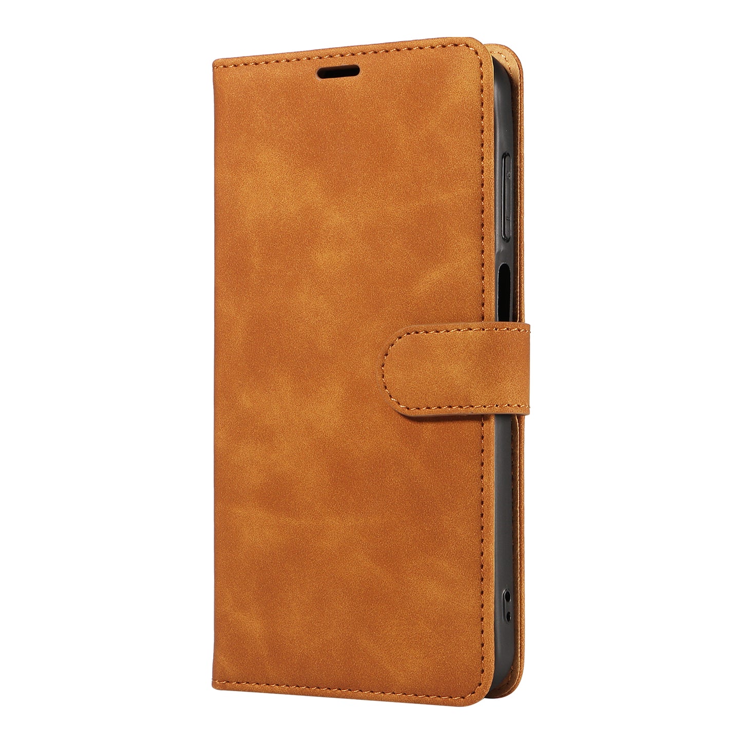For Samsung Galaxy A16 5G / 4G Case with Thickened Strap RFID Blocking Wallet Stand Leather Flip Phone Cover - Brown