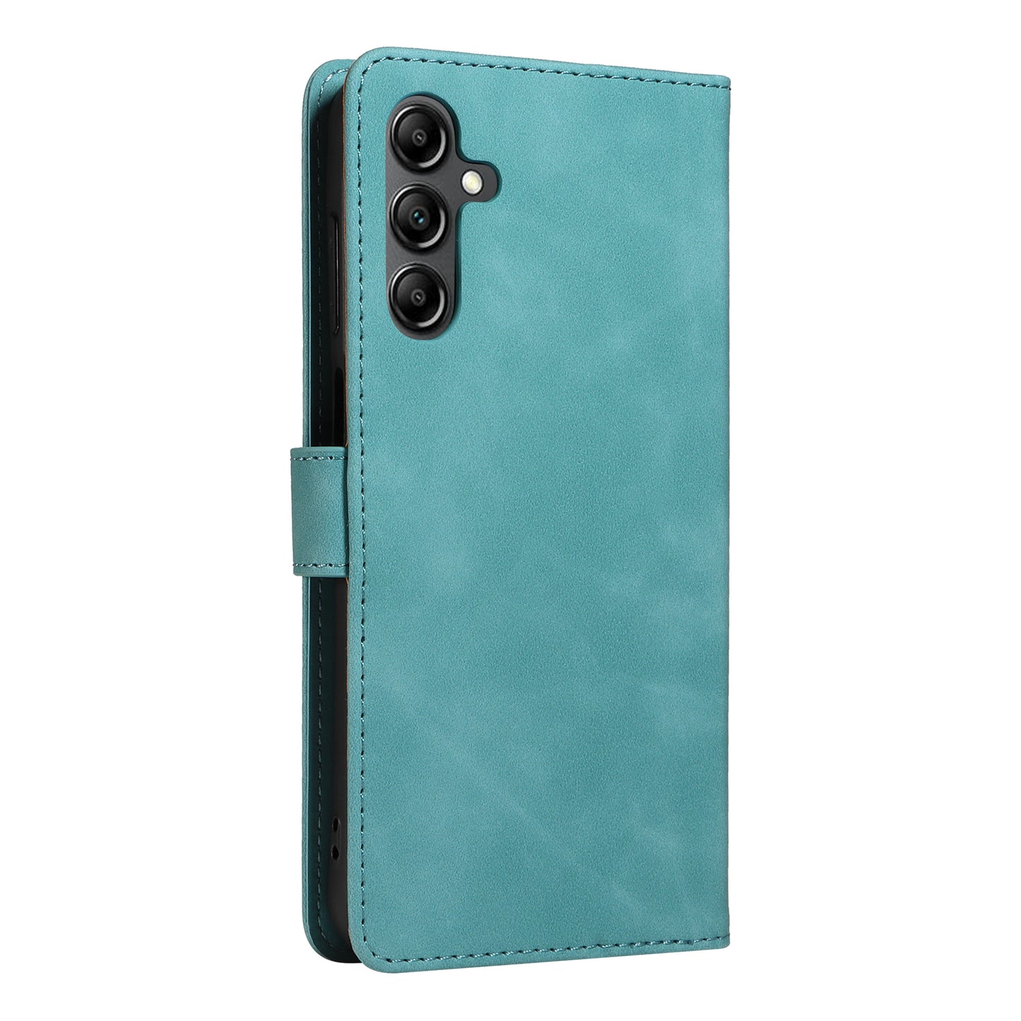 For Samsung Galaxy A16 5G / 4G Case with Thickened Strap RFID Blocking Wallet Stand Leather Flip Phone Cover - Green