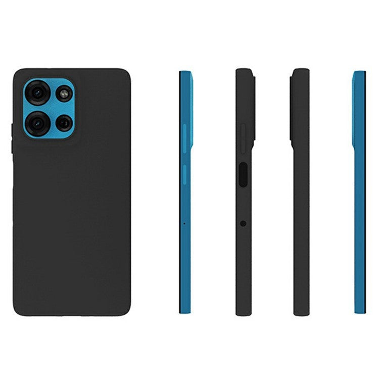 WANLONFENG MS Series for Motorola Moto G75 5G TPU Case Matte Cover with Screen Film (Big Lens Hole)
