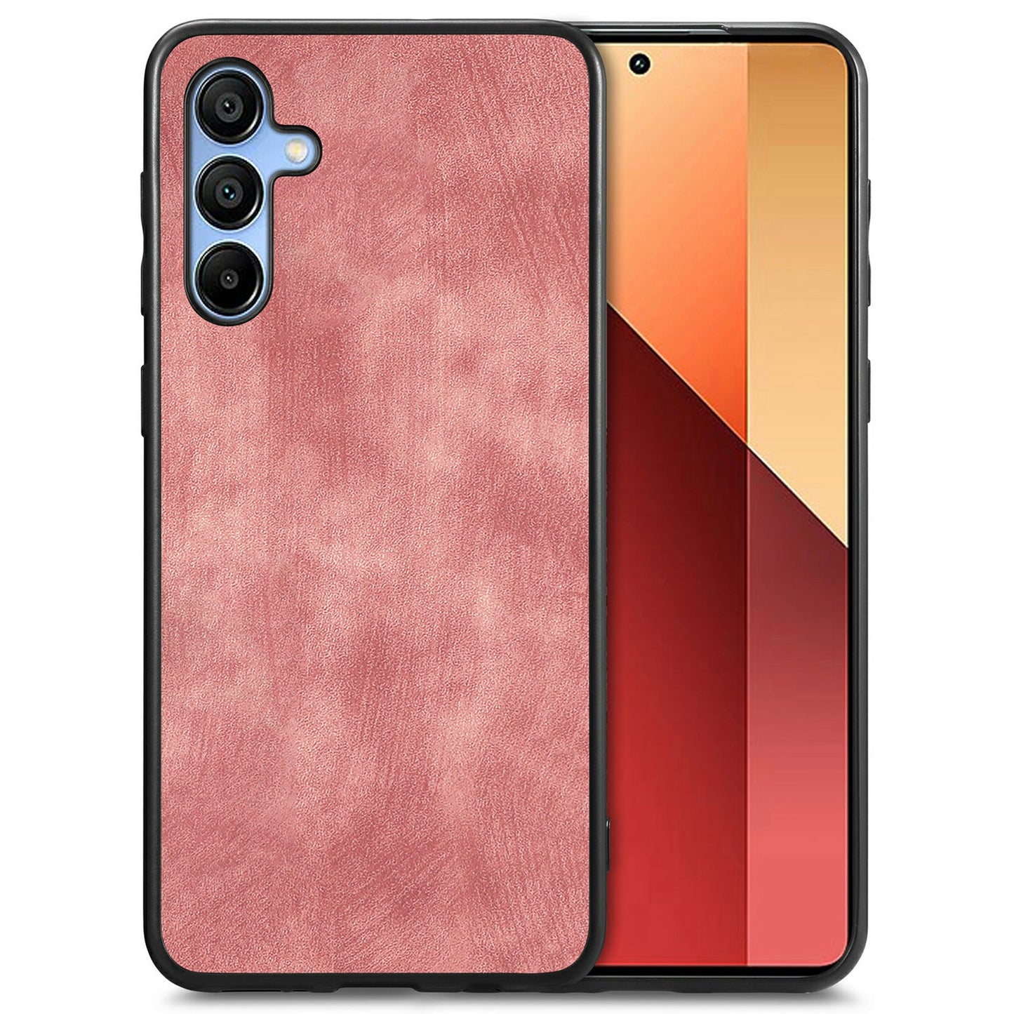 For Samsung Galaxy A16 4G / 5G Case Retro Leather + TPU Shockproof Protective Phone Cover - Pink