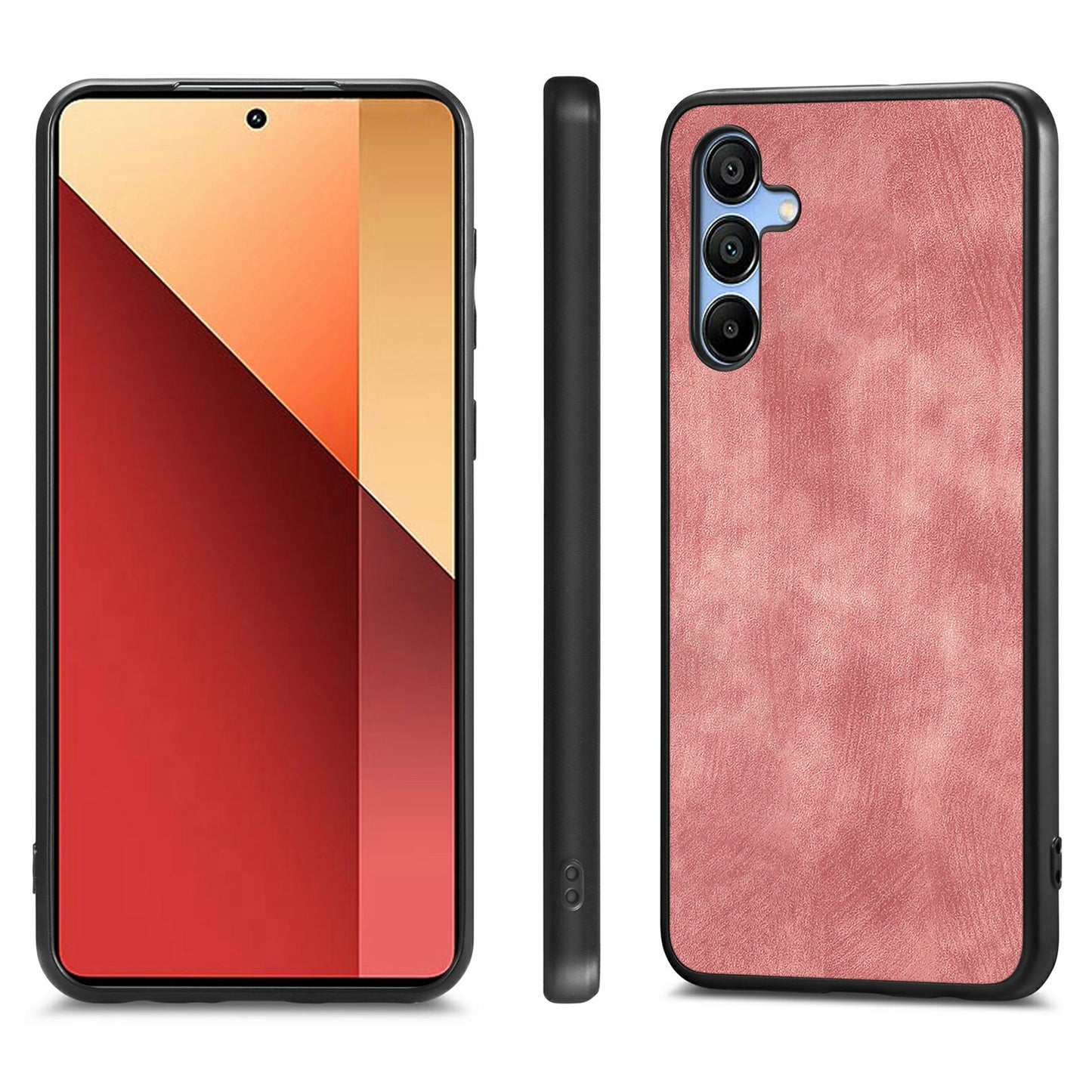 For Samsung Galaxy A16 4G / 5G Case Retro Leather + TPU Shockproof Protective Phone Cover - Pink