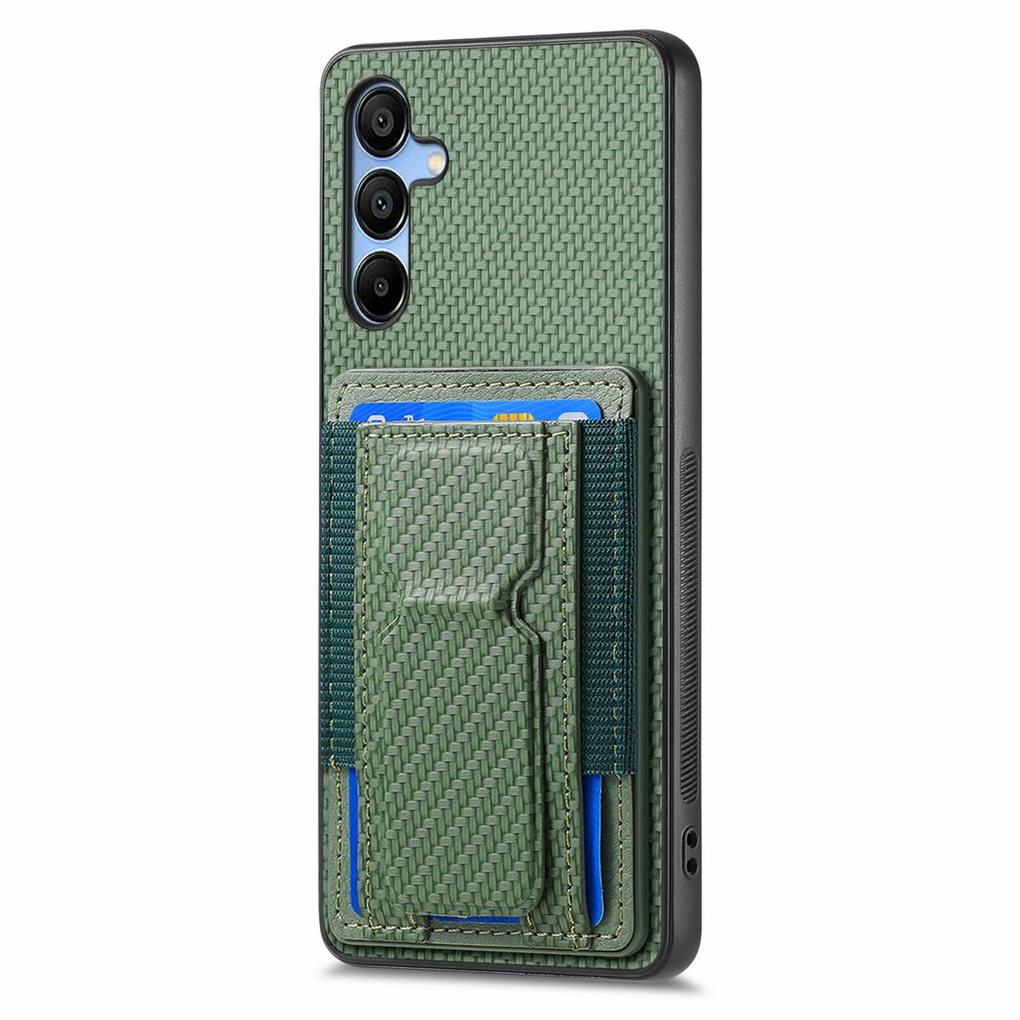 For Samsung Galaxy A16 4G / 5G Case Kickstand Card Holder Leather Back Cover - Green