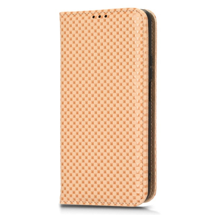 For Honor X9 5G / X30 5G / Magic4 Lite 5G Wallet Stand Grid Texture Phone Case PU Leather Magnetic Auto-absorbed Anti-drop Cover - Beige