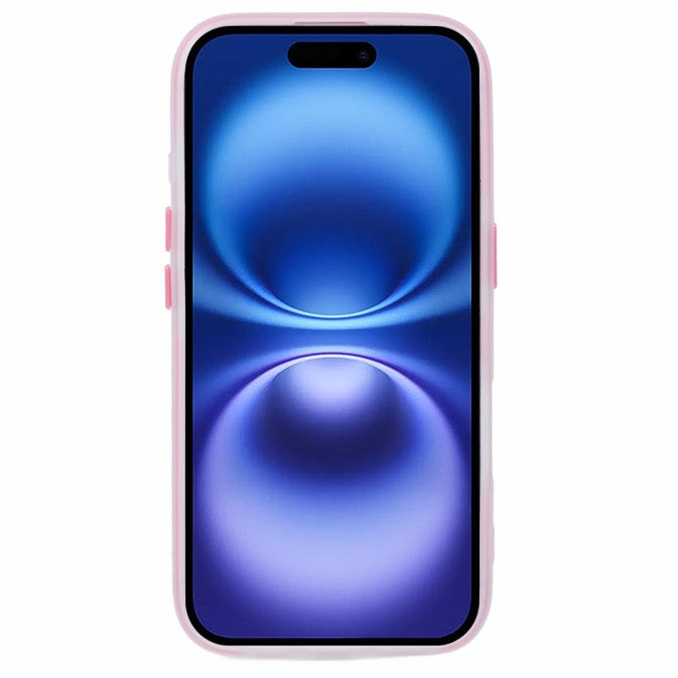 For iPhone 16 Case Detachable TPU Shockproof Phone Cover - Rose