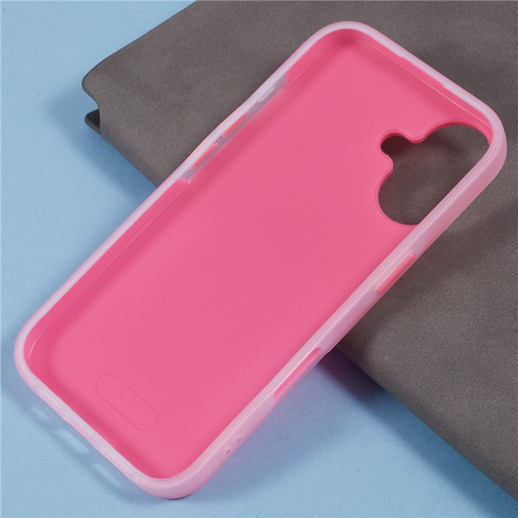 For iPhone 16 Case Detachable TPU Shockproof Phone Cover - Rose