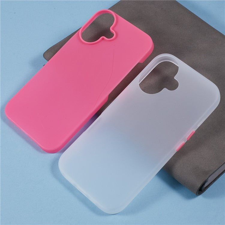 For iPhone 16 Case Detachable TPU Shockproof Phone Cover - Rose