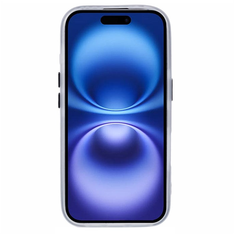 For iPhone 16 Case Detachable TPU Shockproof Phone Cover - Grey