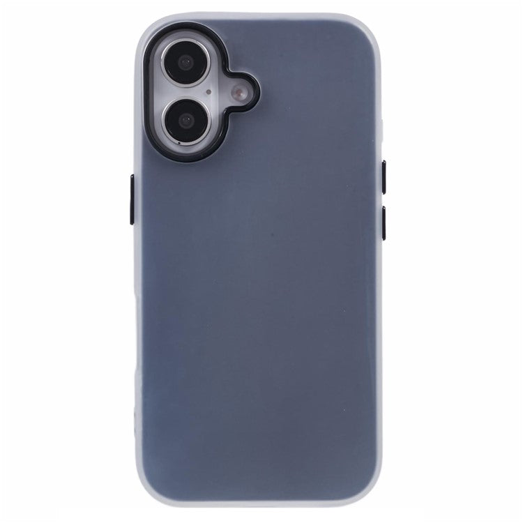 For iPhone 16 Case Detachable TPU Shockproof Phone Cover - Grey