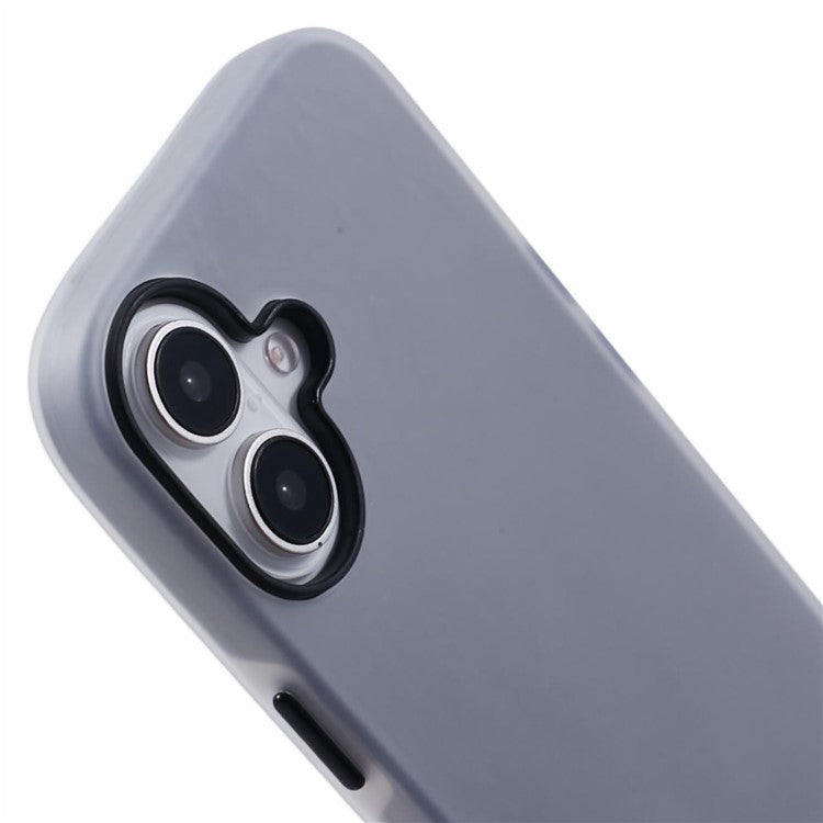 For iPhone 16 Case Detachable TPU Shockproof Phone Cover - Grey