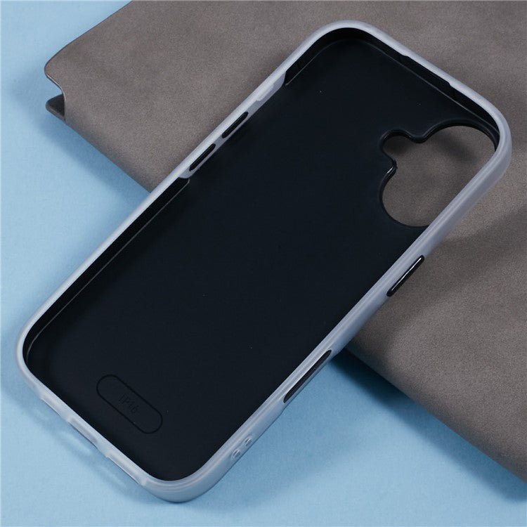 For iPhone 16 Case Detachable TPU Shockproof Phone Cover - Grey