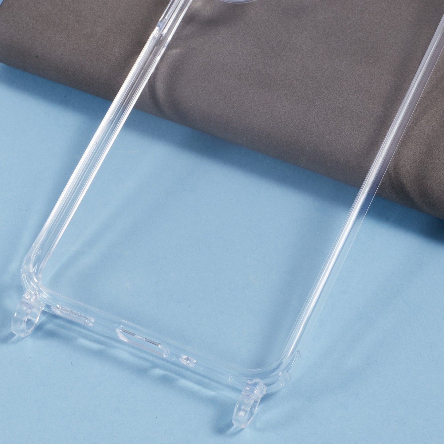 For Samsung Galaxy A16 4G / 5G Case PC+TPU 1.5mm Clear Phone Cover with Lanyard Holes