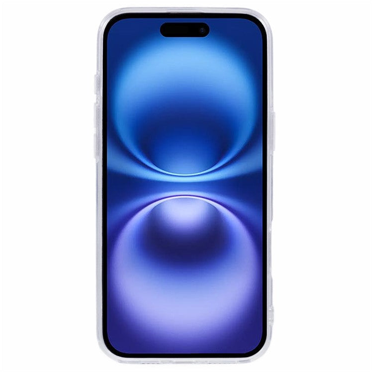 For iPhone 16 Plus Case Compatible with MagSafe CD Vein TPU+Acrylic Phone Cover - Blue