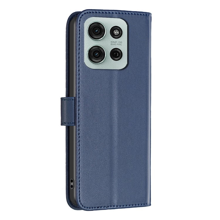 BINFEN COLOR BF17 For Motorola Moto G75 5G Case Wallet Folio Flip Leather Cover - Blue