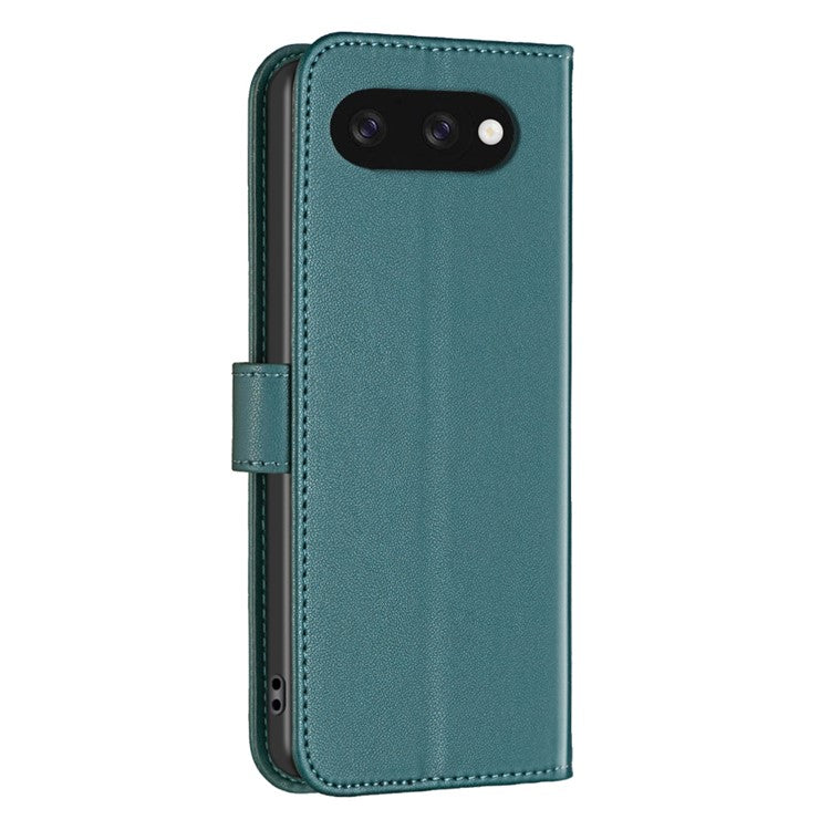 BINFEN COLOR BF17 For Google Pixel 9a Case Wallet Folio Flip Leather Cover - Green