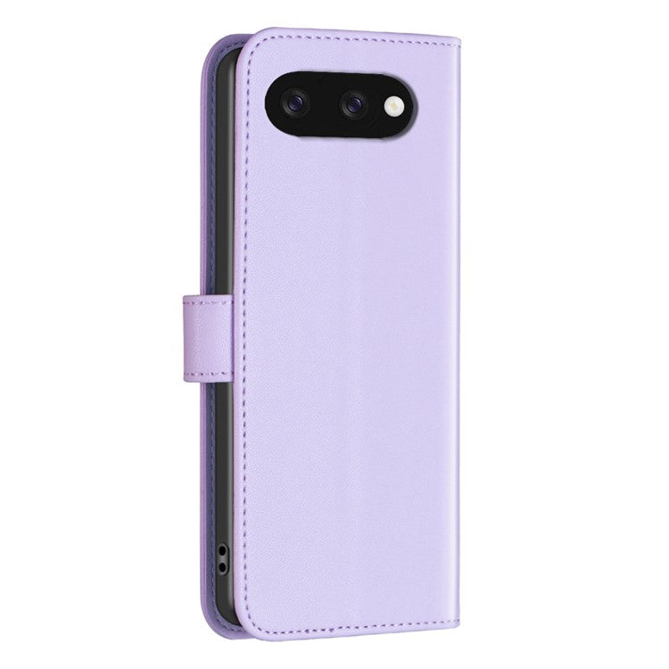 BINFEN COLOR BF17 For Google Pixel 9a Case Wallet Folio Flip Leather Cover - Purple