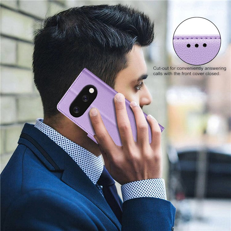 BINFEN COLOR BF32 For Google Pixel 9a Leather Case Wallet RFID Blocking Phone Cover - Purple