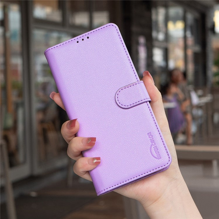 BINFEN COLOR BF32 For Google Pixel 9a Leather Case Wallet RFID Blocking Phone Cover - Purple